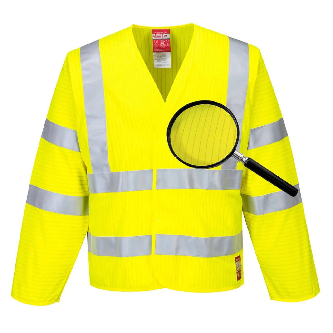 FR85 - Jachetă HiVis antistatica și ignifugă / Portwest / Îmbrăcăminte antistatică și ignifugă