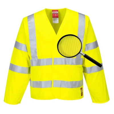 FR85 - Jachetă HiVis antistatica și ignifugă / Portwest / Îmbrăcăminte antistatică și ignifugă