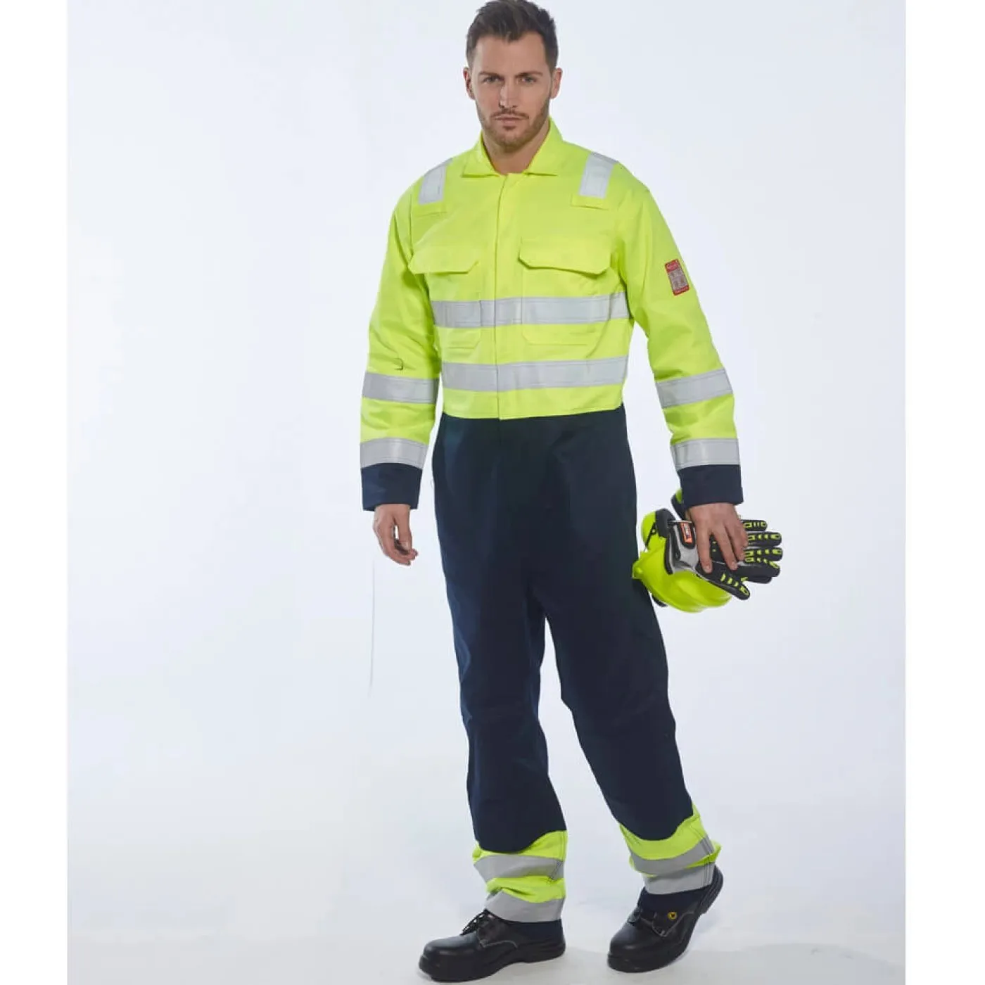 BIZ7 - Combinezon Bizweld Hi-Vis antistatic / Portwest / Îmbrăcăminte antistatică și ignifugă