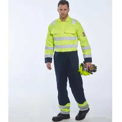 BIZ7 - Combinezon Bizweld Hi-Vis antistatic / Portwest / Îmbrăcăminte antistatică și ignifugă