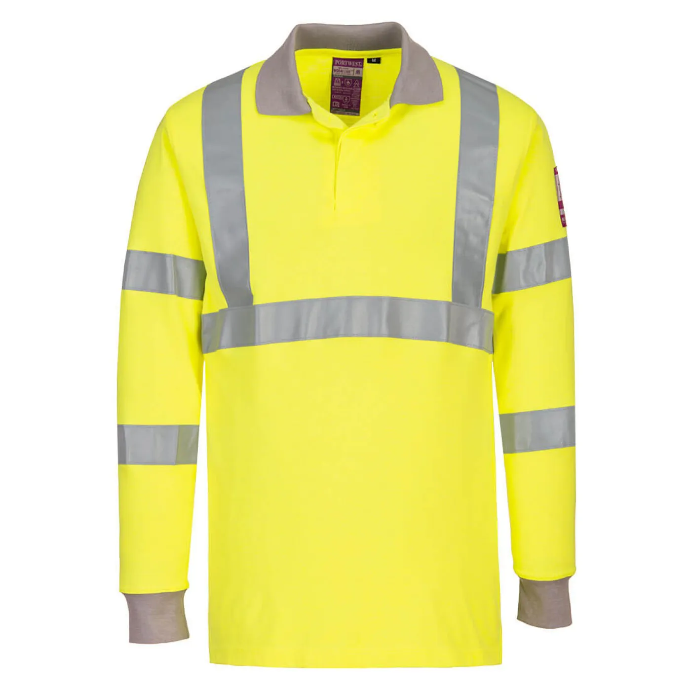 FR77 - Tricou Polo HiVis antistatic și ignifug / Portwest / Îmbrăcăminte antistatică și ignifugă