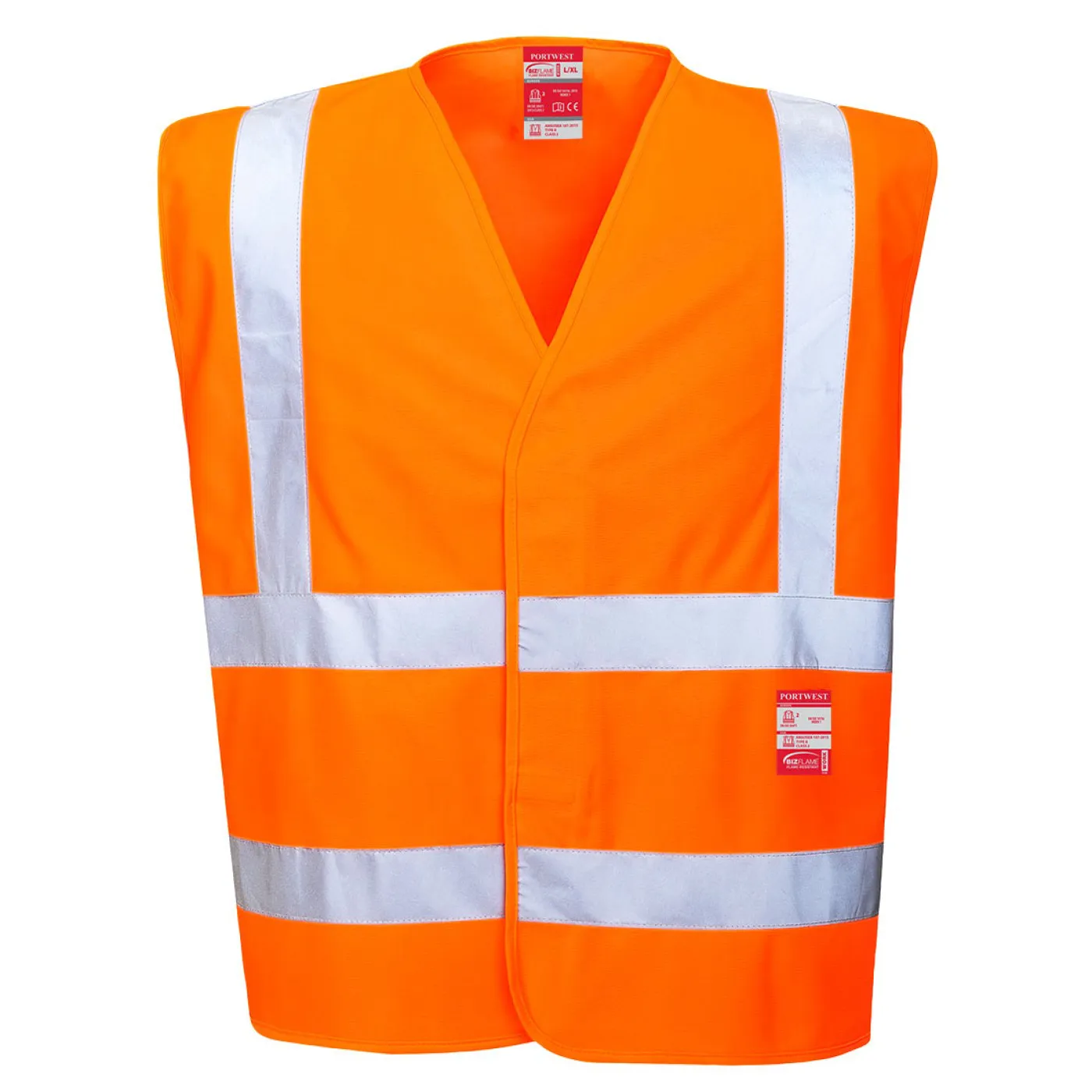 FR75 - Vestă HiVis ignifugă / Portwest / Îmbrăcăminte antistatică și ignifugă