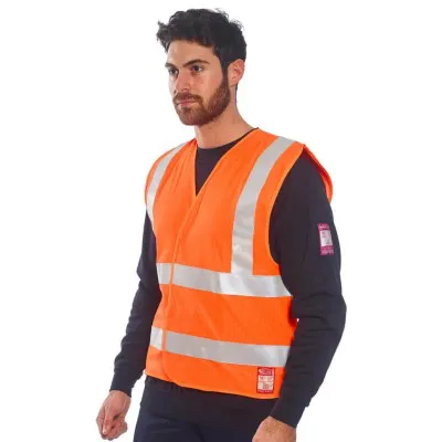 FR71 - Vestă HiVis antistatică și ignifugă / Portwest / Îmbrăcăminte antistatică și ignifugă