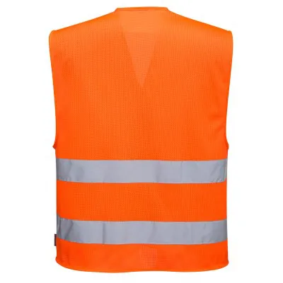 C374 - Vestă HiVis cu 2 benzi gama MeshAir / Portwest / Veste de lucru și de semnalizare