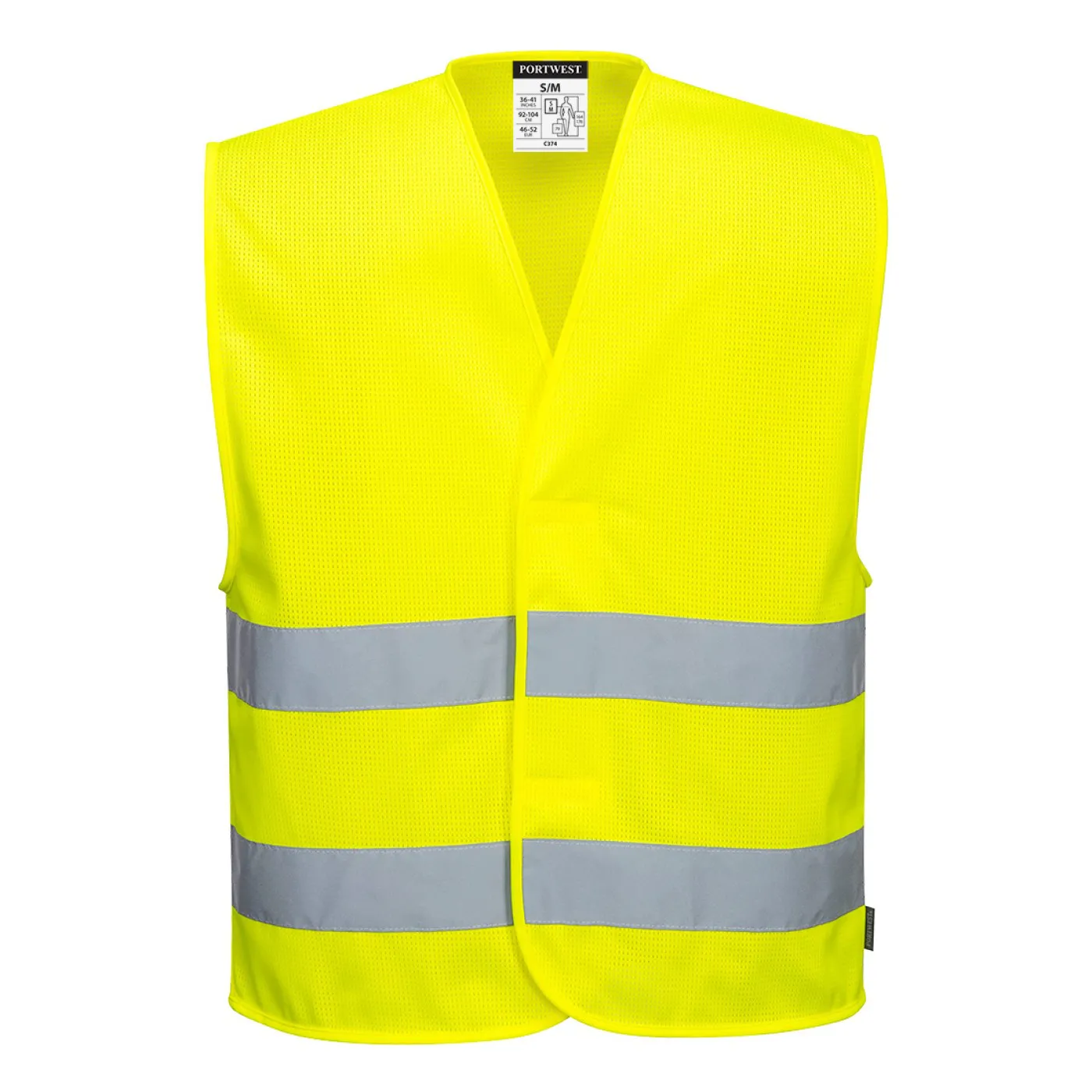 C374 - Vestă HiVis cu 2 benzi gama MeshAir / Portwest / Veste de lucru și de semnalizare