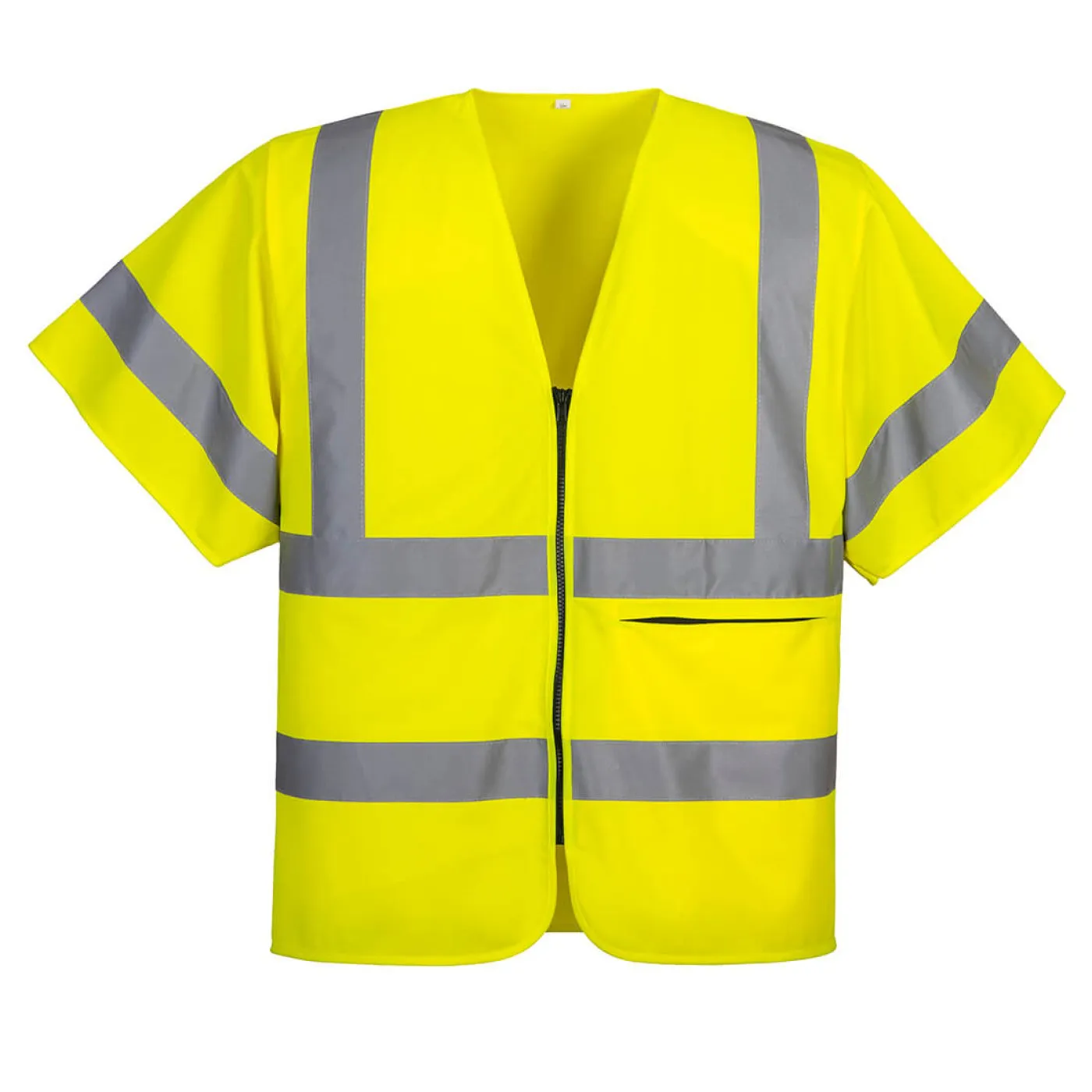 C372 - Vestă cu fermoar cu mânecă scurtă / Portwest / Veste de lucru și de semnalizare