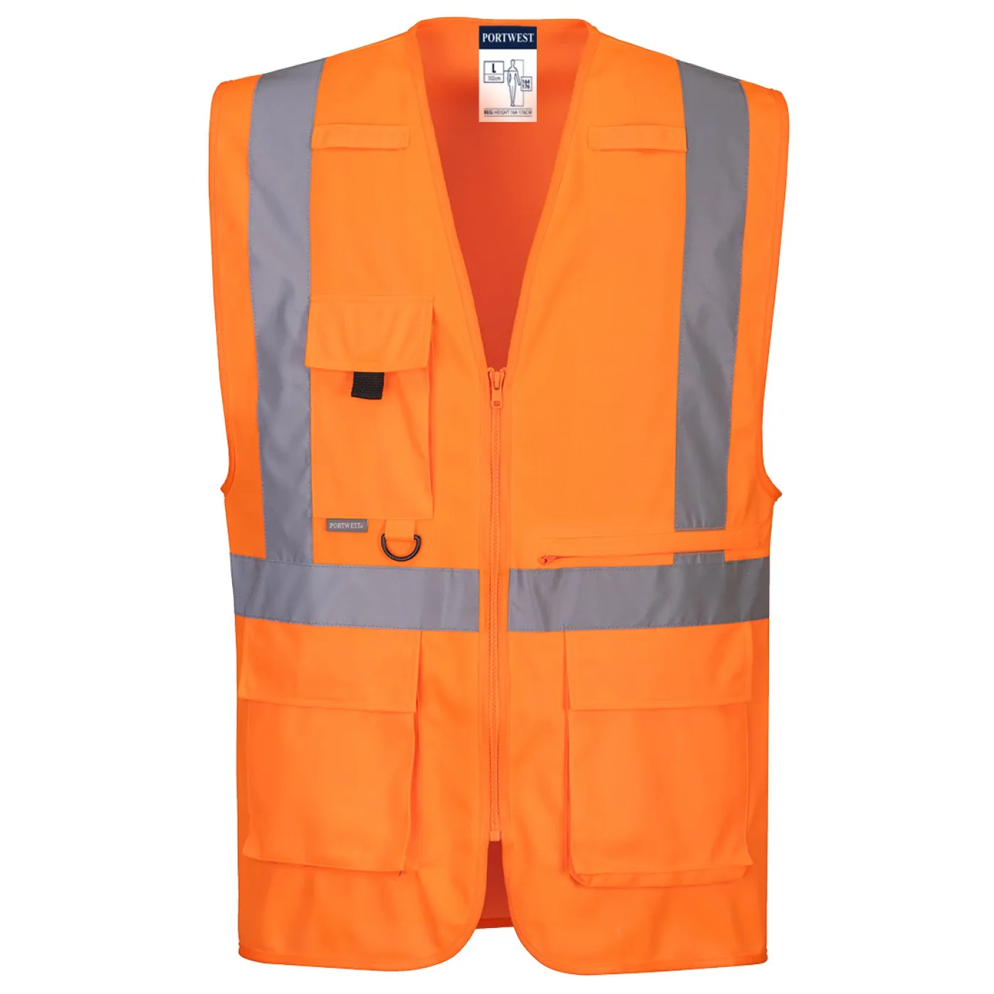 C357 - Vestă HiVis Executive cu buzunar pentru tabletă / Portwest / Veste de lucru și de semnalizare