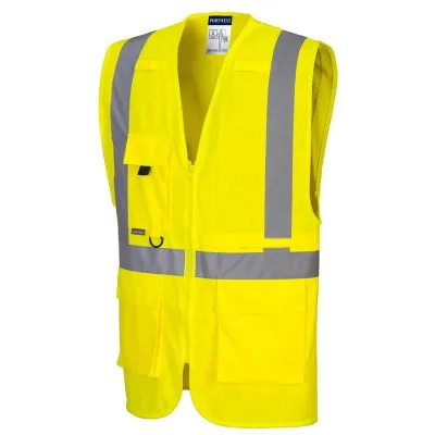 C357 - Vestă HiVis Executive cu buzunar pentru tabletă / Portwest / Veste de lucru și de semnalizare