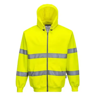 B305 - Hanorac HiVis cu fermoar frontal / Portwest / Hanorace, bluze softshell, polar și fleece