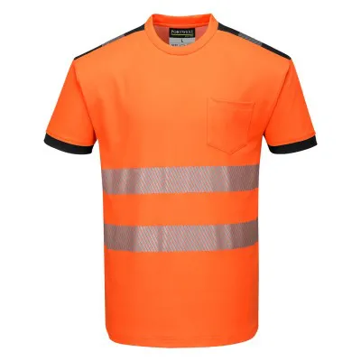 T181 - Tricou PW3 HiVis S/S / Portwest / Tricouri, bluze, cămăși