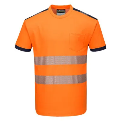 T181 - Tricou PW3 HiVis S/S / Portwest / Tricouri, bluze, cămăși