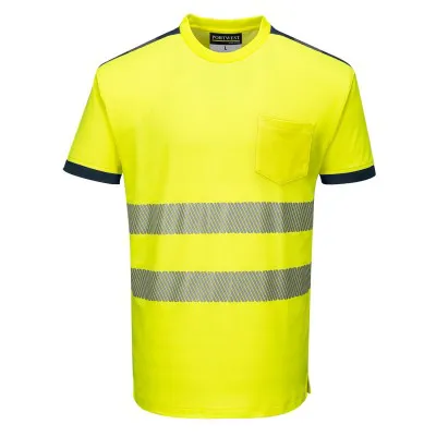T181 - Tricou PW3 HiVis S/S / Portwest / Tricouri, bluze, cămăși