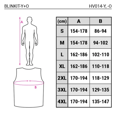 Vestă reflectorizantă BLINKIT / Rock Safety / Veste de lucru și de semnalizare