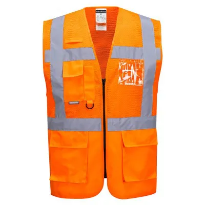C496 - Vestă Madrid Executive Mesh HiVis / Portwest / Veste de lucru și de semnalizare