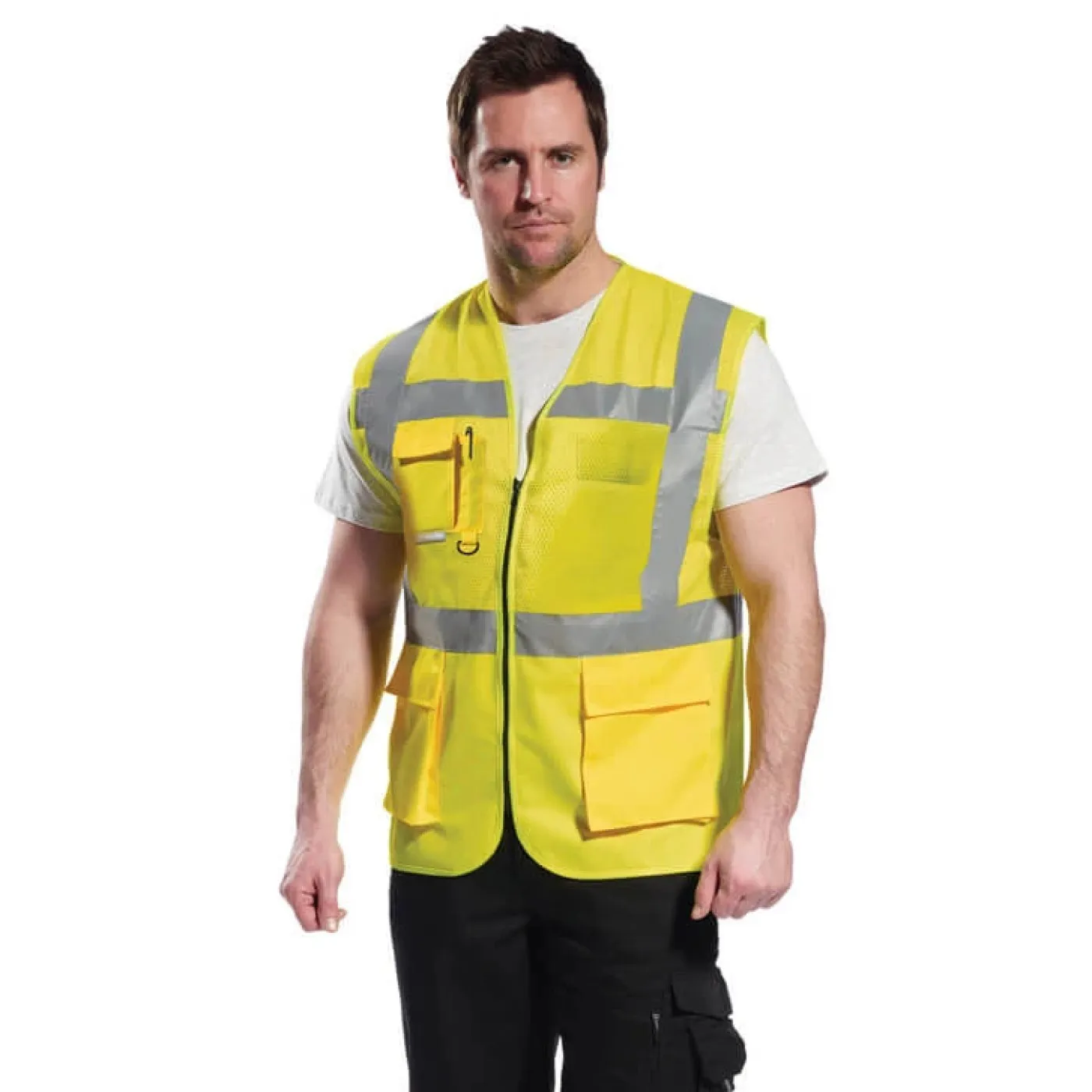 C496 - Vestă Madrid Executive Mesh HiVis / Portwest / Veste de lucru și de semnalizare