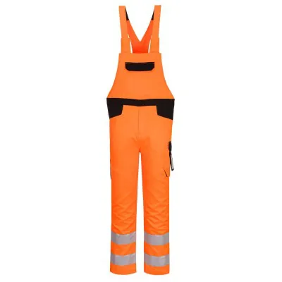 PW244 - Pantaloni PW2 HiVis cu bretele / Portwest / Pantaloni, salopete, colanți