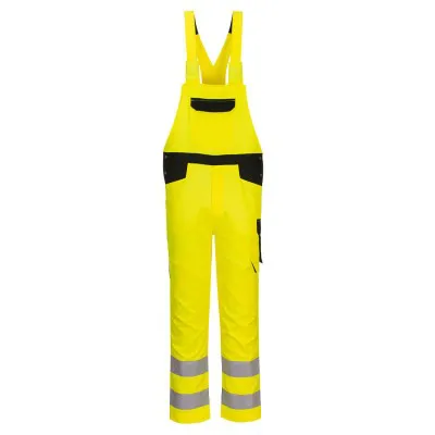 PW244 - Pantaloni PW2 HiVis cu bretele / Portwest / Pantaloni, salopete, colanți