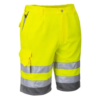 E043 - Pantaloni scurți HiVis polibumbac / Portwest / Pantaloni, salopete, colanți