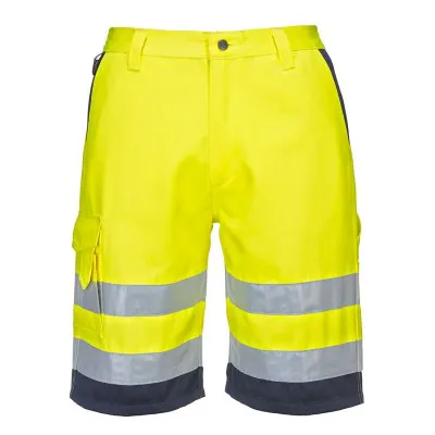 E043 - Pantaloni scurți HiVis polibumbac / Portwest / Pantaloni, salopete, colanți