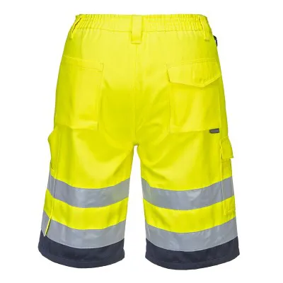 E043 - Pantaloni scurți HiVis polibumbac / Portwest / Pantaloni, salopete, colanți