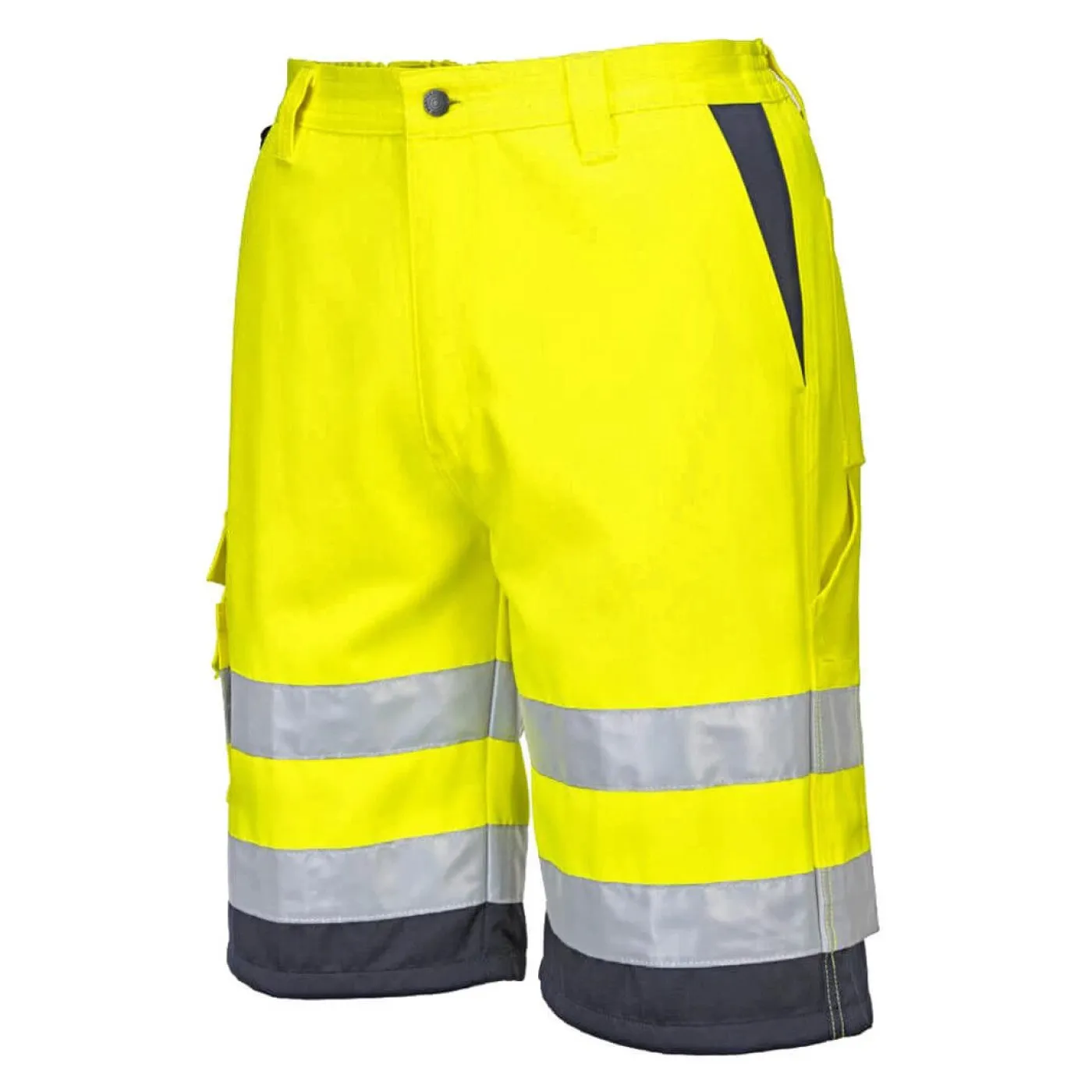 E043 - Pantaloni scurți HiVis polibumbac / Portwest / Pantaloni, salopete, colanți
