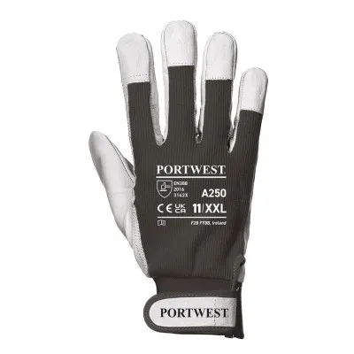 A250 - Mănuși Tergsus / Portwest / Mănuși de protecție din piele cu textil