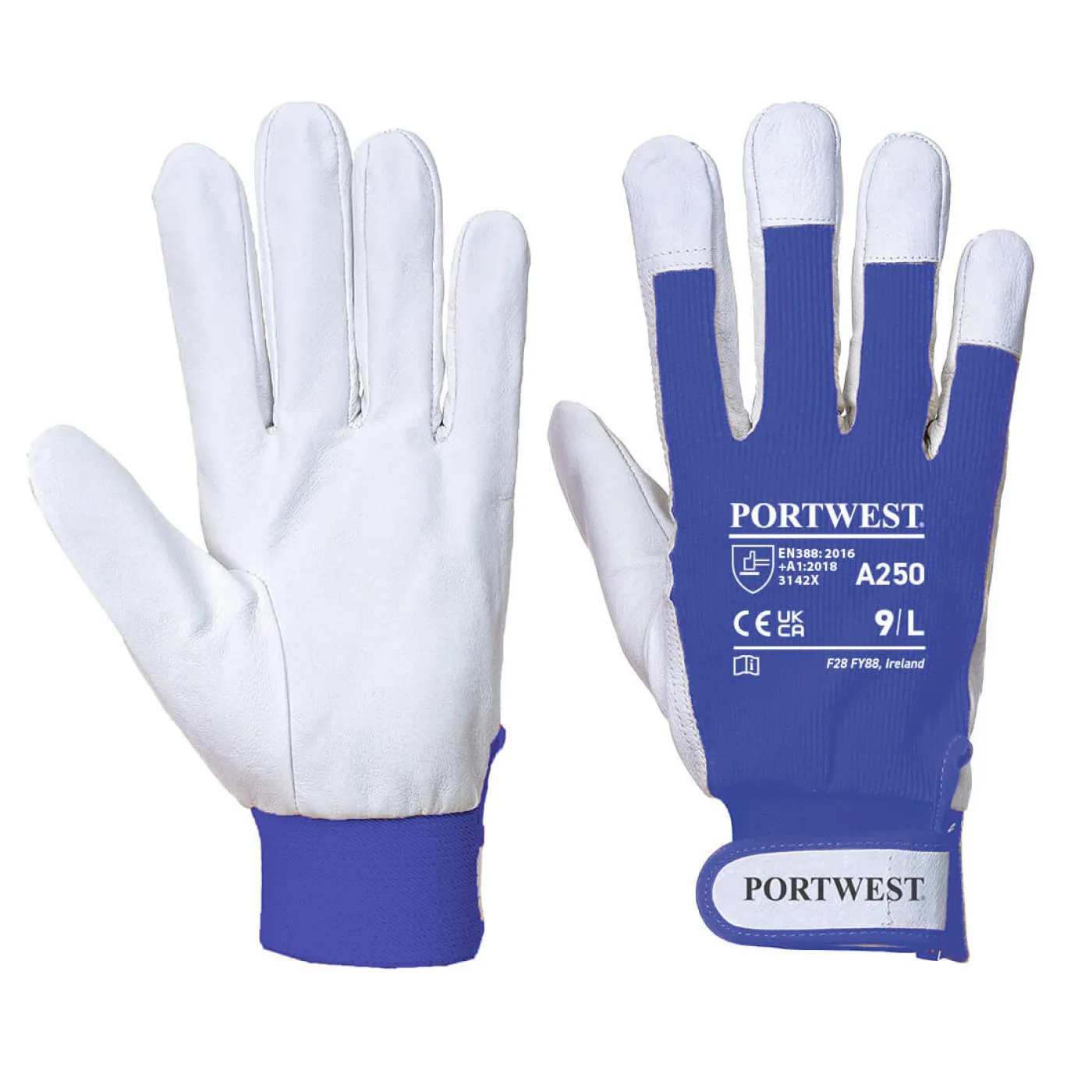 A250 - Mănuși Tergsus / Portwest / Mănuși de protecție din piele cu textil