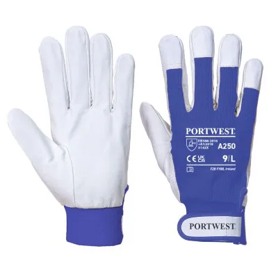 A250 - Mănuși Tergsus / Portwest / Mănuși de protecție din piele cu textil
