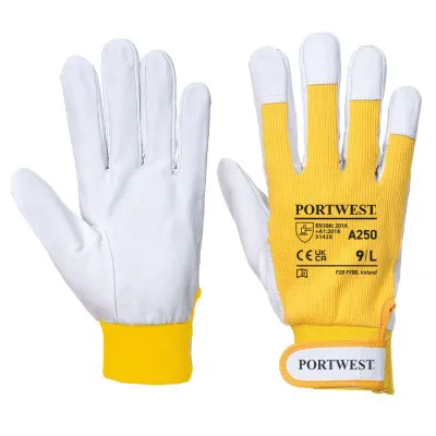 A250 - Mănuși Tergsus / Portwest / Mănuși de protecție din piele cu textil