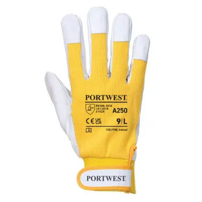 A250 - Mănuși Tergsus / Portwest / Mănuși de protecție din piele cu textil