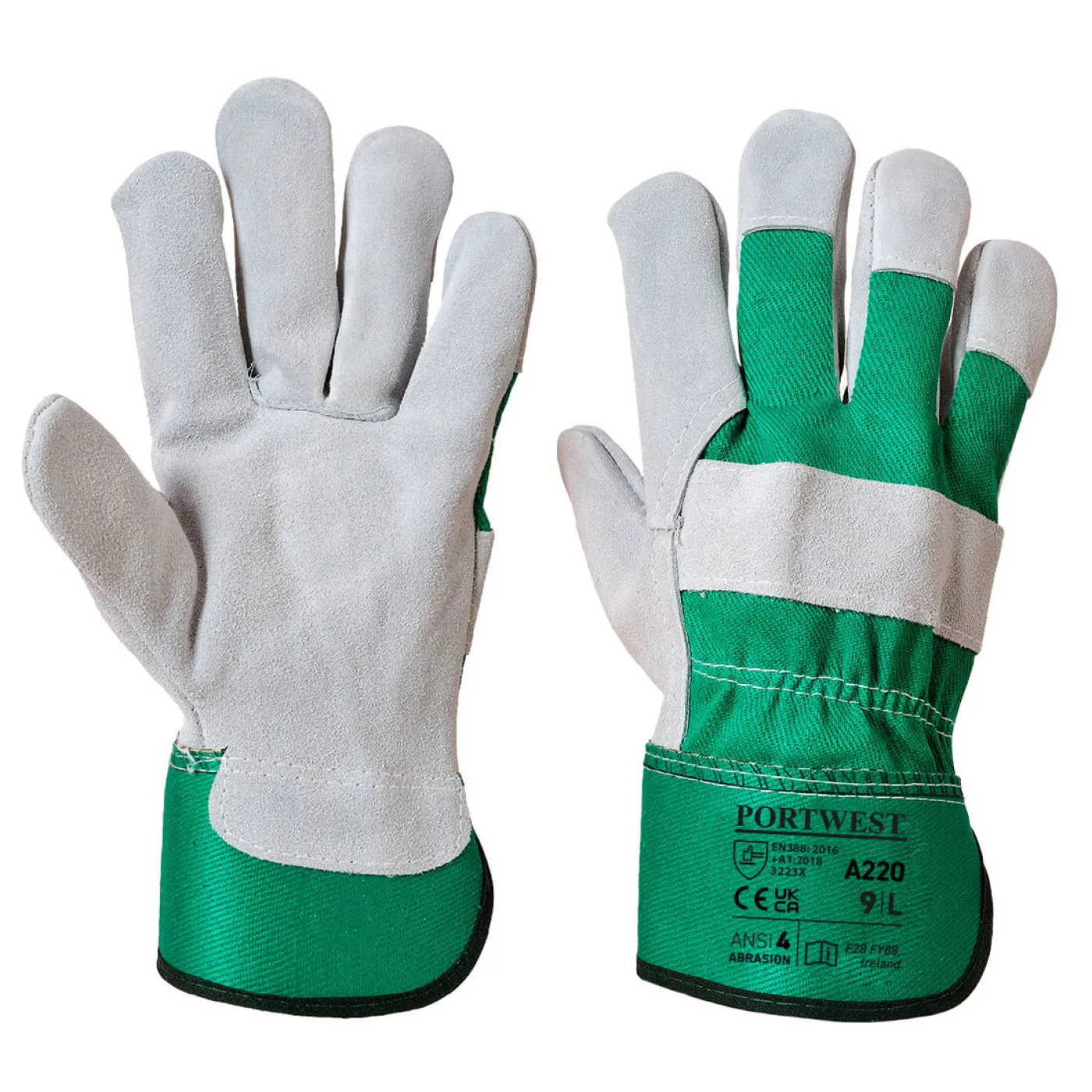 A220 - Mănuși Premium Chrome Rigger / Portwest / Mănuși de protecție din piele cu textil