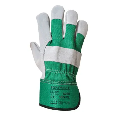 A220 - Mănuși Premium Chrome Rigger / Portwest / Mănuși de protecție din piele cu textil