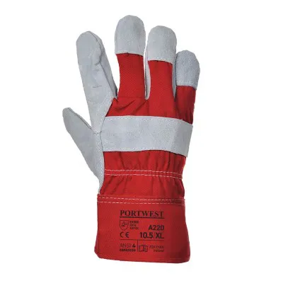 A220 - Mănuși Premium Chrome Rigger / Portwest / Mănuși de protecție din piele cu textil