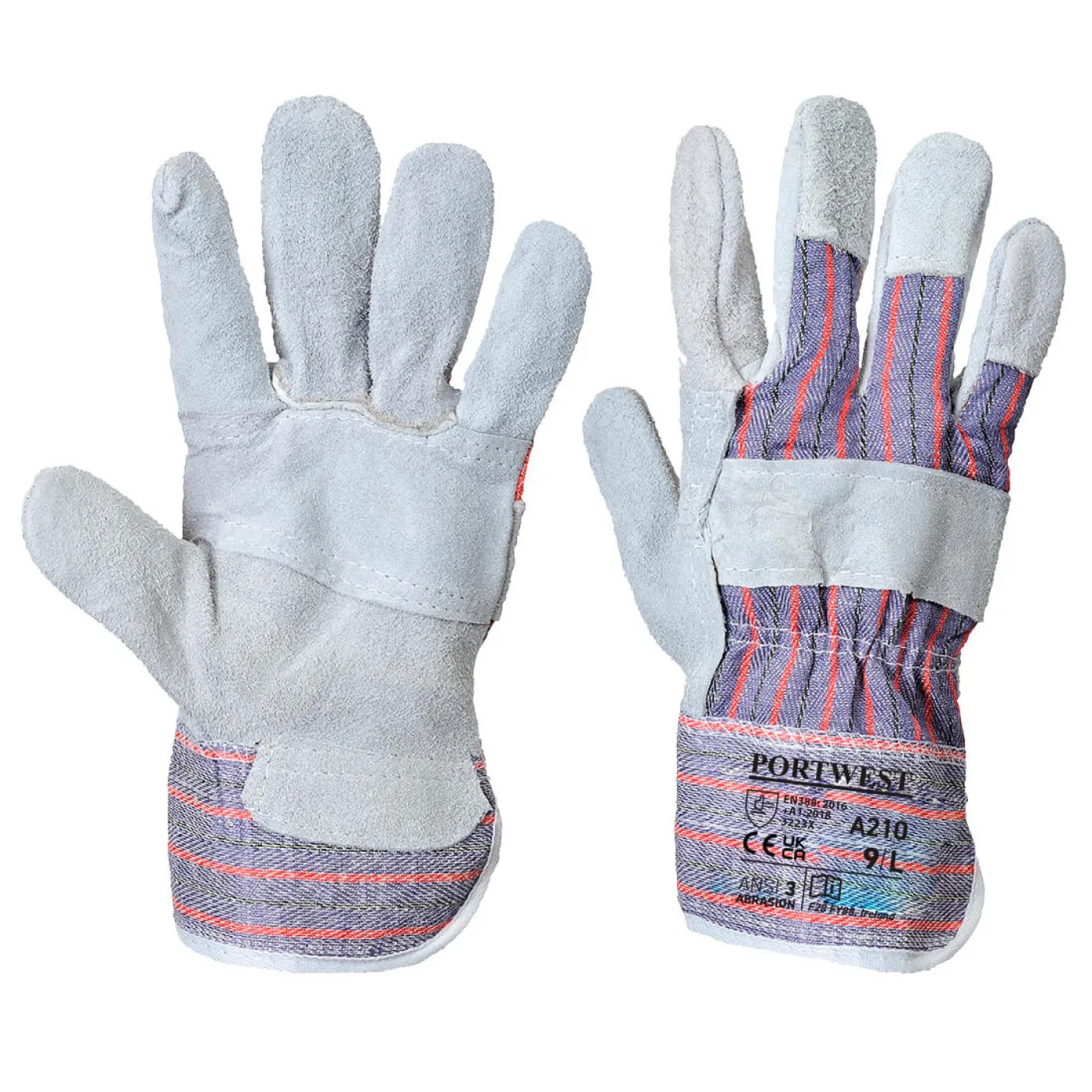 A210 - Mănuși Canadian Rigger / Portwest / Mănuși de protecție din piele cu textil