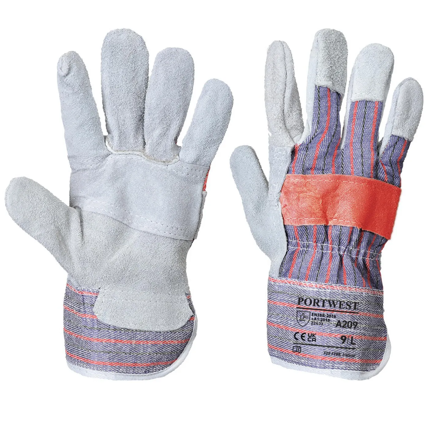 A209 - Mănuși Classic Canadian Rigger / Portwest / Mănuși de protecție din piele cu textil