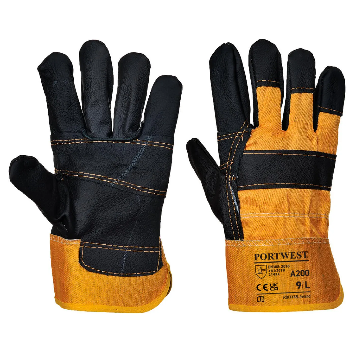 A200 - Mănuși Furniture Hide / Portwest / Mănuși de protecție din piele cu textil