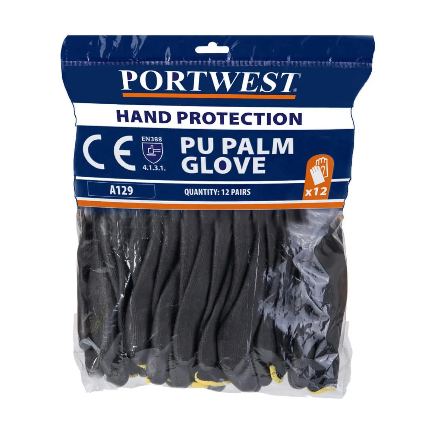 A129 - Mănuși PU Palm (480 buc.) / Portwest / Mănuși de protecție din material textil impregnate