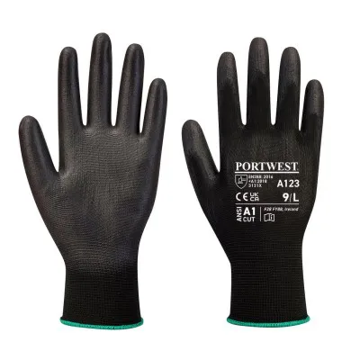 A123 - Mănuși PU Palm fără latex (144 per.) / Portwest / Mănuși de protecție din material textil impregnate