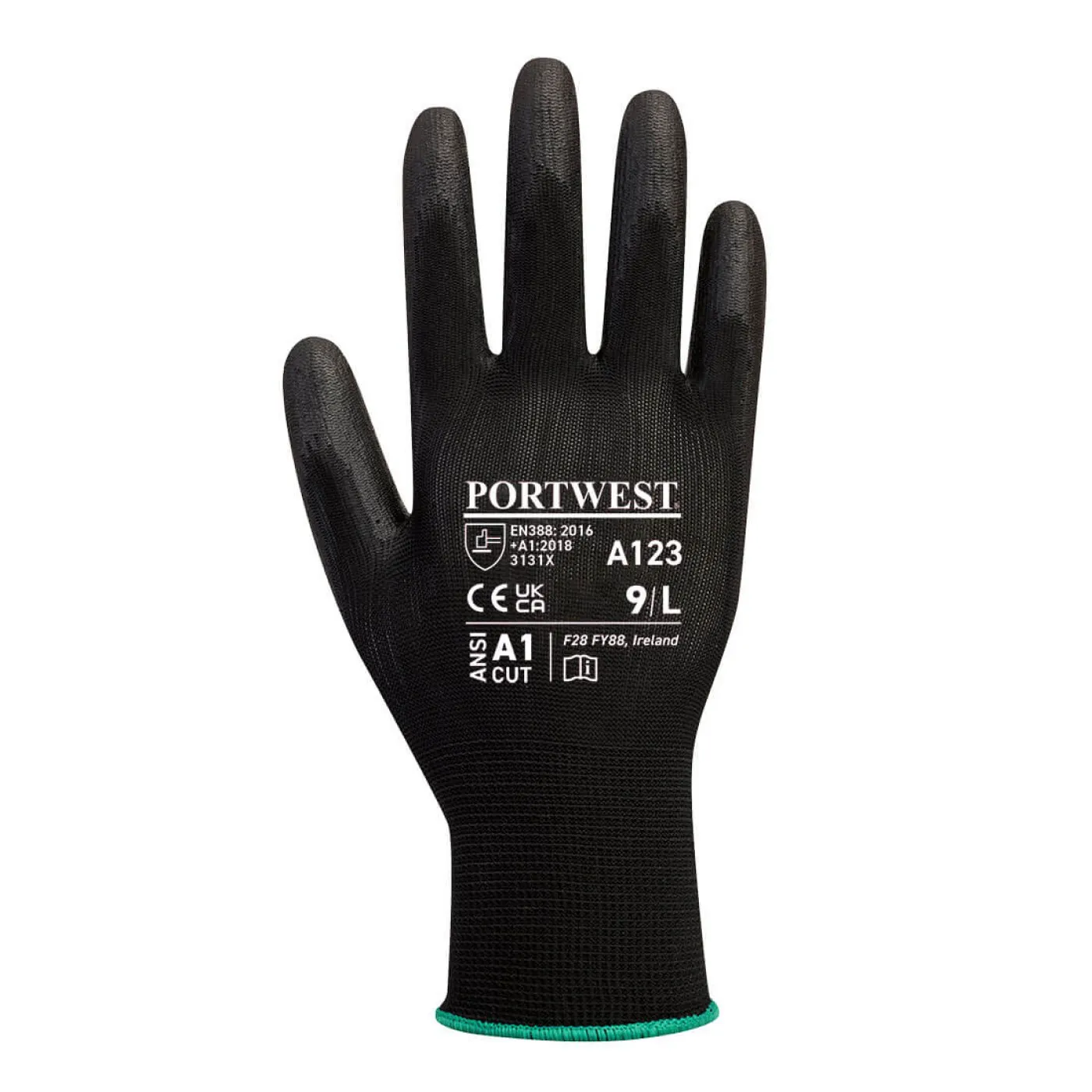 A123 - Mănuși PU Palm fără latex (144 per.) / Portwest / Mănuși de protecție din material textil impregnate
