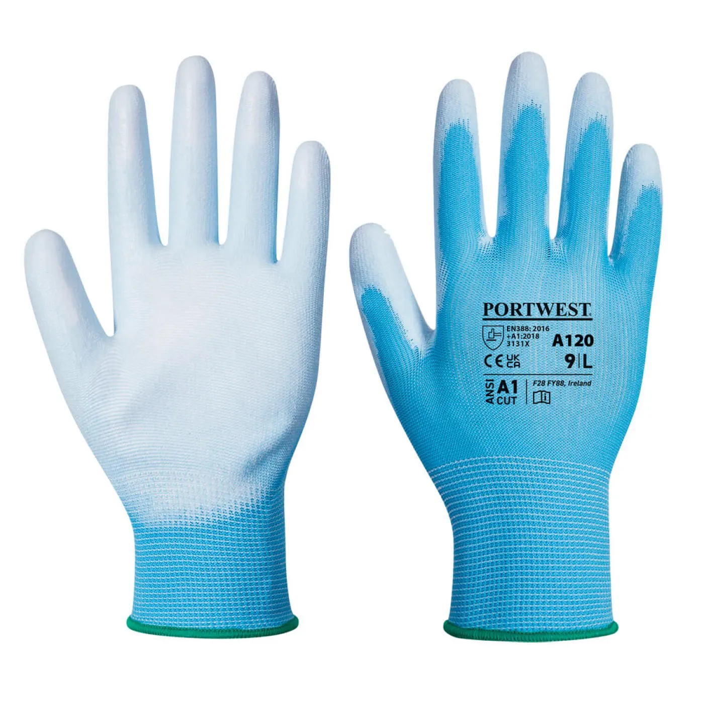 A120 - Mănuși PU Palm / Portwest / Mănuși de protecție din material textil impregnate