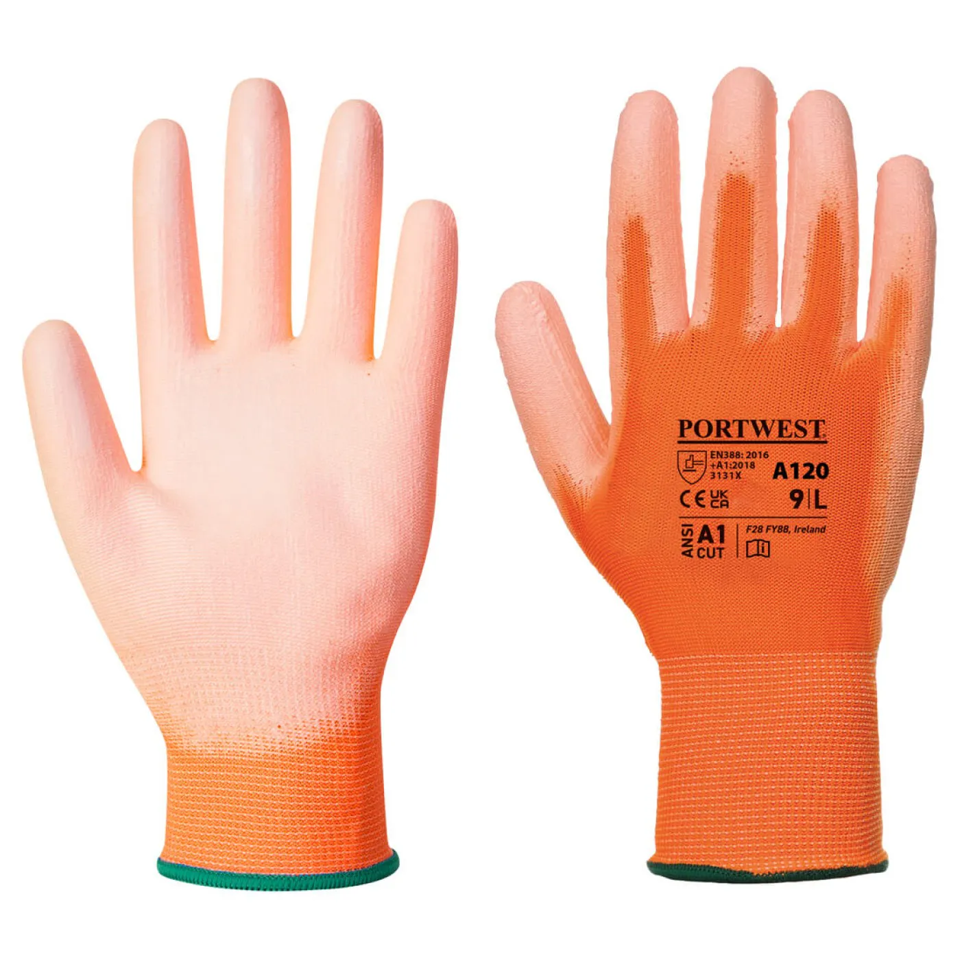 A120 - Mănuși PU Palm / Portwest / Mănuși de protecție din material textil impregnate
