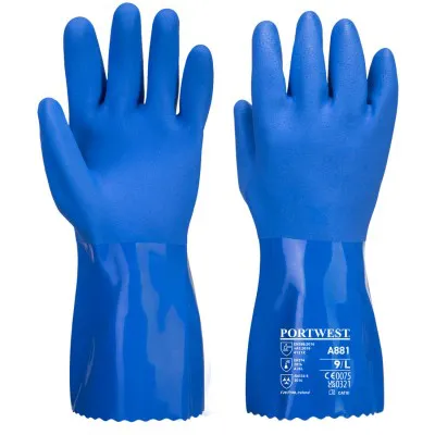 A881 - Mănuși de protecție chimică Marine Ultra PVC / Portwest / Mănuși de protecție chimică