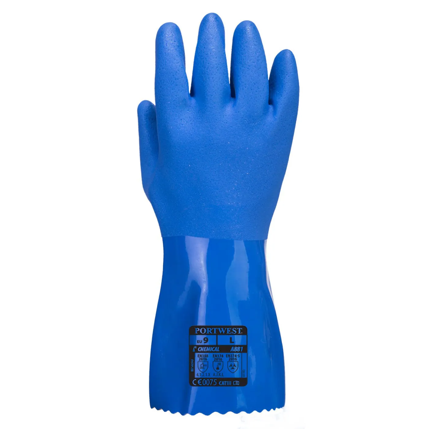 A881 - Mănuși de protecție chimică Marine Ultra PVC / Portwest / Mănuși de protecție chimică