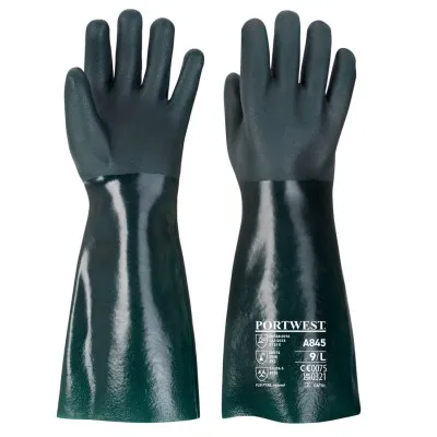A845 - Mănuși Double Dippeddin PVC 45 cm / Portwest / Mănuși de protecție chimică