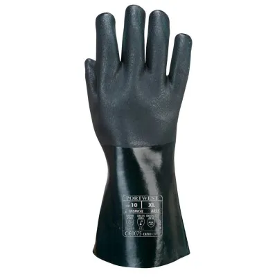 A835 - Mănuși Double Dipped din PVC 35 cm / Portwest / Mănuși de protecție chimică