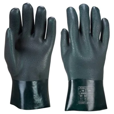 A827 - Mănuși Double Dippeddin PVC 27 cm / Portwest / Mănuși de protecție chimică