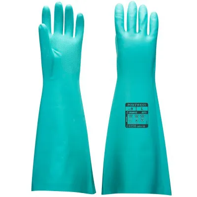 A813 - Mănuși Nitril extra lungi 48 cm / Portwest / Mănuși de protecție chimică