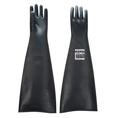 A802 - Mănuși Latex Cauciuc Heavyweight 44 cm / Portwest / Mănuși de protecție chimică