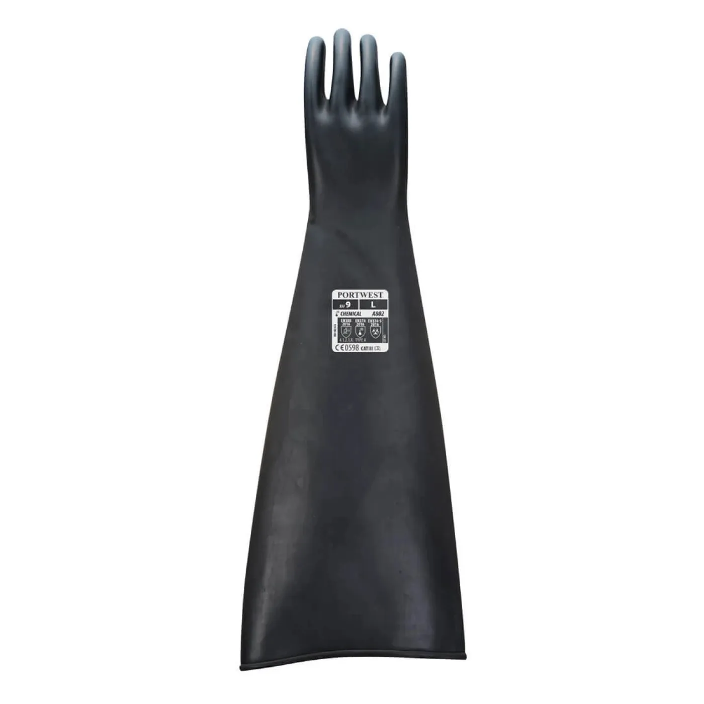 A802 - Mănuși Latex Cauciuc Heavyweight 44 cm / Portwest / Mănuși de protecție chimică