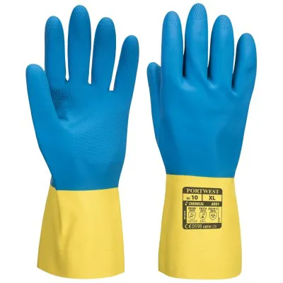 A801 - Mănuși Latex dublu impregnate / Portwest / Mănuși de protecție chimică